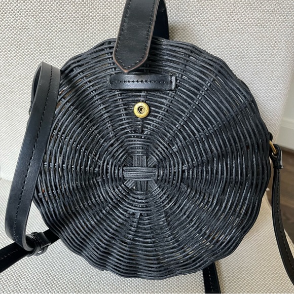 J. Crew Round Straw Bag in Black - Picture 7 of 15